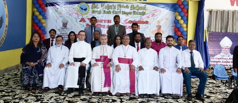 Apostolic Nuncio Pakistan, visited CBE-K Institution - St. John's High School Drign Road Cantt